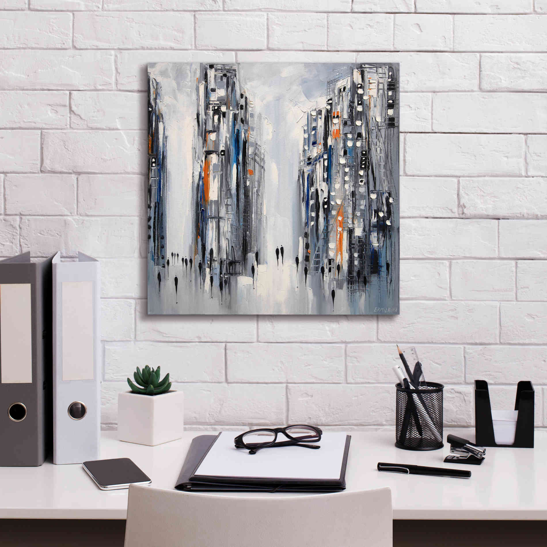 'City Escape' by Ekaterina Ermilkina Giclee Canvas Wall Art,18 x 18