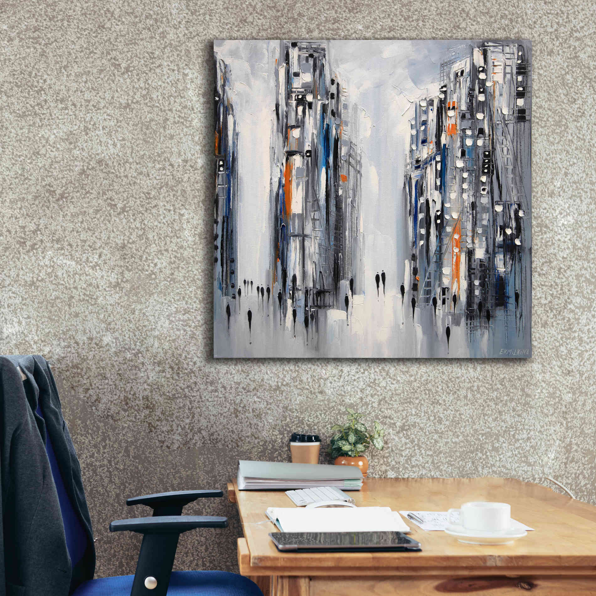 'City Escape' by Ekaterina Ermilkina Giclee Canvas Wall Art,37 x 37