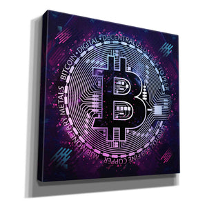 'Bitcoin 80s' by Cameron Gray Giclee Canvas Wall Art