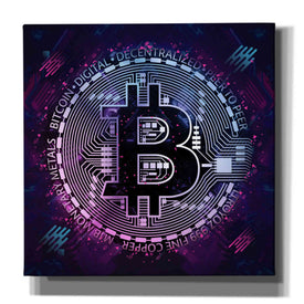 'Bitcoin 80s' by Cameron Gray Giclee Canvas Wall Art