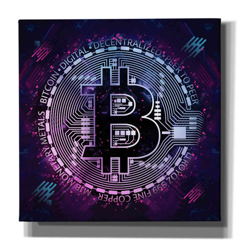 Image of 'Bitcoin 80s' by Cameron Gray Giclee Canvas Wall Art