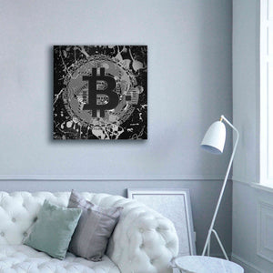 'Bitcoin Black Ice' by Cameron Gray Giclee Canvas Wall Art,37 x 37