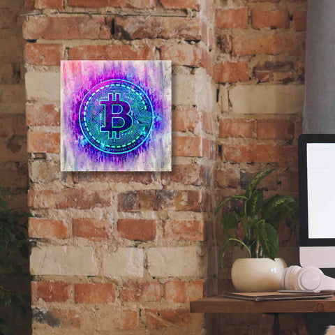Image of 'Bitcoin Melt' by Cameron Gray Giclee Canvas Wall Art,12 x 12