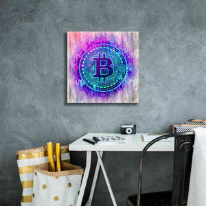 'Bitcoin Melt' by Cameron Gray Giclee Canvas Wall Art,18 x 18