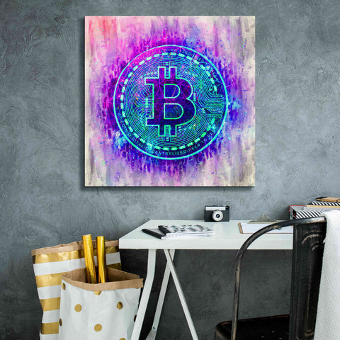 Image of 'Bitcoin Melt' by Cameron Gray Giclee Canvas Wall Art,26 x 26