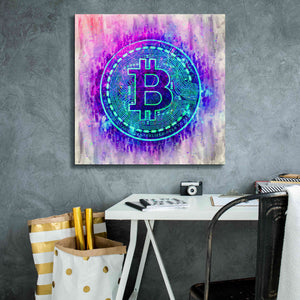 'Bitcoin Melt' by Cameron Gray Giclee Canvas Wall Art,26 x 26