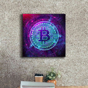 'Bitcoin Wave' by Cameron Gray Giclee Canvas Wall Art,18 x 18