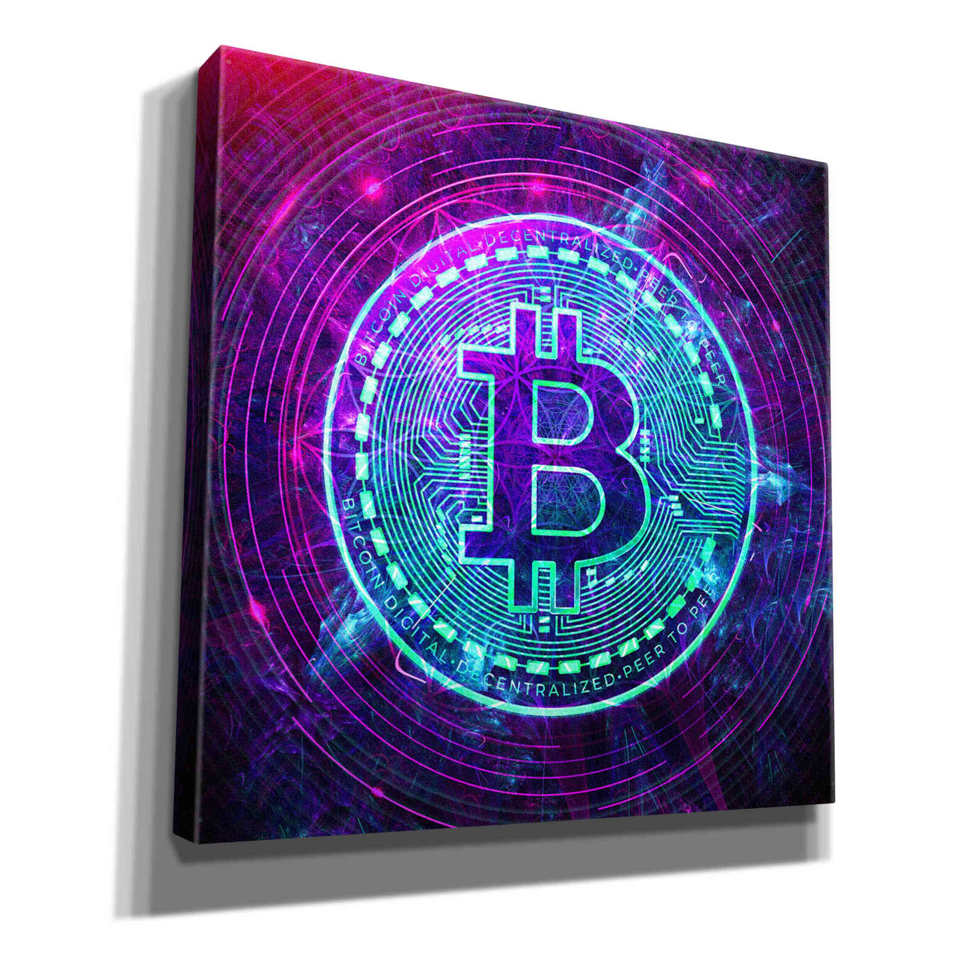 'Bitcoin Wave' by Cameron Gray Giclee Canvas Wall Art