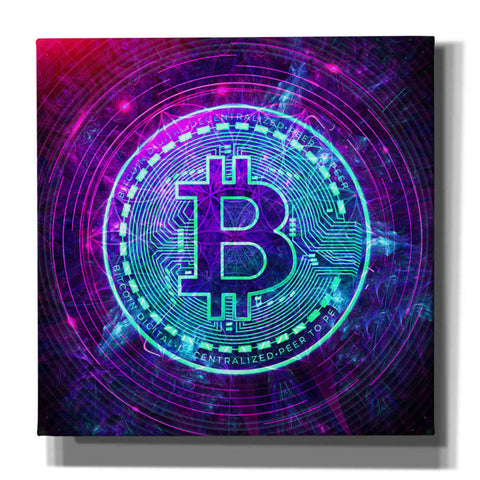 Image of 'Bitcoin Wave' by Cameron Gray Giclee Canvas Wall Art