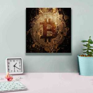 'Bitcoin Zinc' by Cameron Gray Giclee Canvas Wall Art,12 x 12
