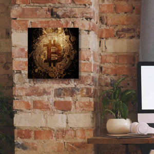 'Bitcoin Zinc' by Cameron Gray Giclee Canvas Wall Art,12 x 12