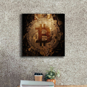 'Bitcoin Zinc' by Cameron Gray Giclee Canvas Wall Art,18 x 18