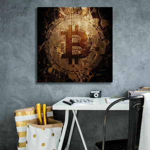 'Bitcoin Zinc' by Cameron Gray Giclee Canvas Wall Art,26 x 26