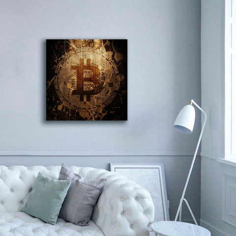 Image of 'Bitcoin Zinc' by Cameron Gray Giclee Canvas Wall Art,37 x 37