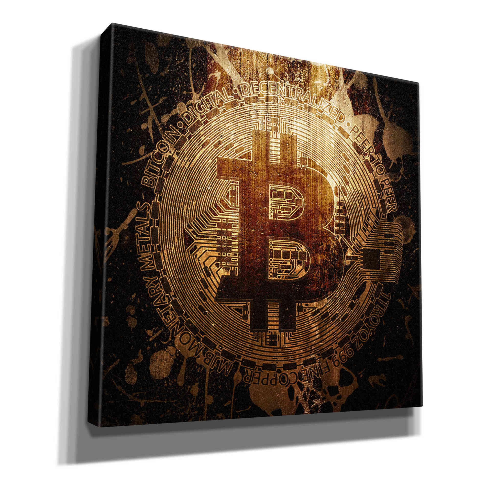 'Bitcoin Zinc' by Cameron Gray Giclee Canvas Wall Art