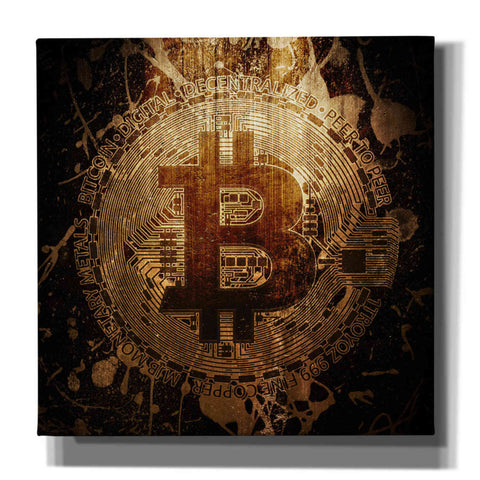 Image of 'Bitcoin Zinc' by Cameron Gray Giclee Canvas Wall Art