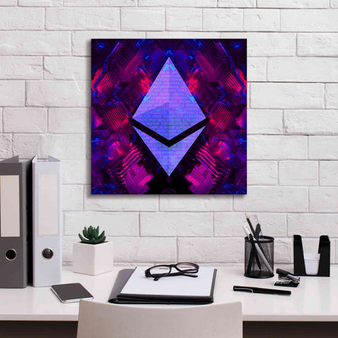 Image of 'Ethereum Future' by Cameron Gray Giclee Canvas Wall Art,18 x 18