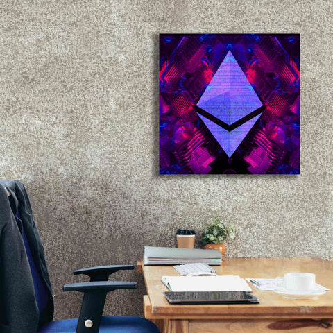 Image of 'Ethereum Future' by Cameron Gray Giclee Canvas Wall Art,26 x 26