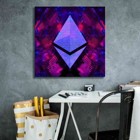 Image of 'Ethereum Future' by Cameron Gray Giclee Canvas Wall Art,26 x 26