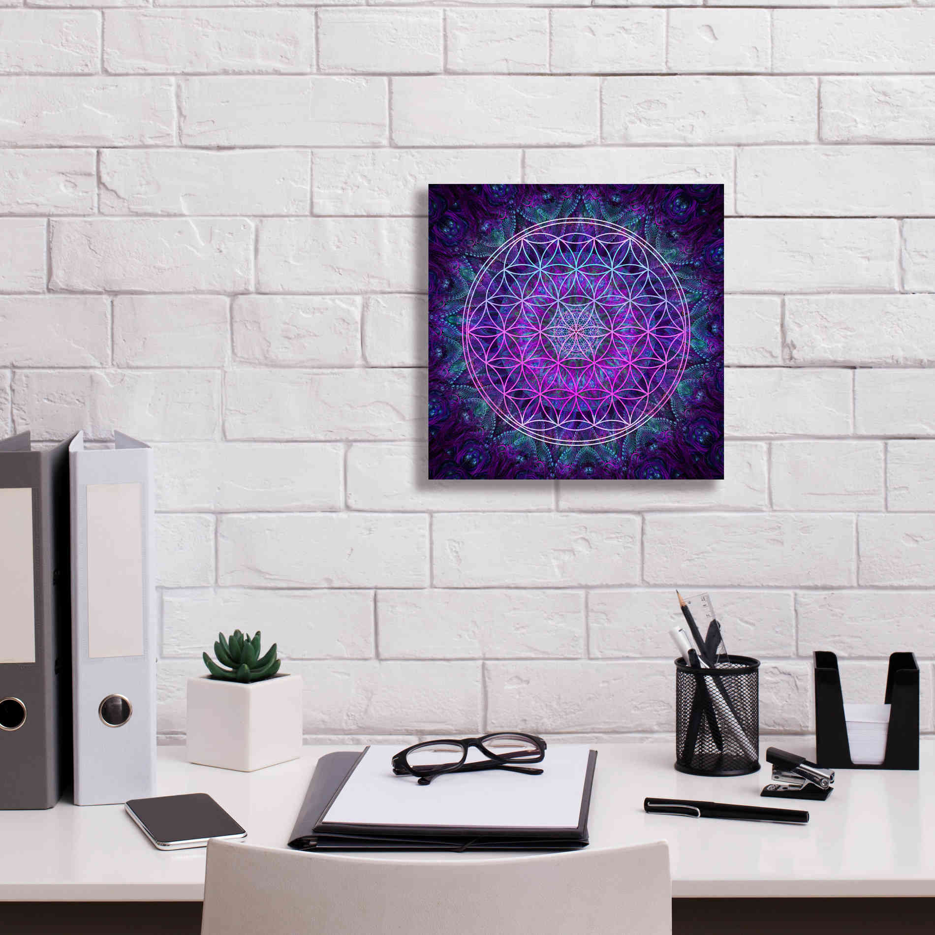 'Flower Of Life' by Cameron Gray Giclee Canvas Wall Art,12 x 12