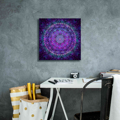 Image of 'Flower Of Life' by Cameron Gray Giclee Canvas Wall Art,18 x 18