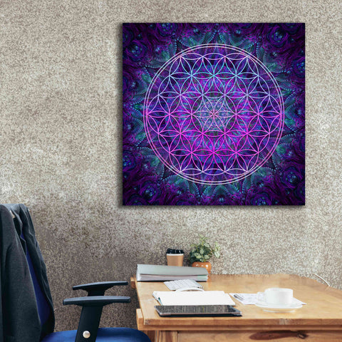 Image of 'Flower Of Life' by Cameron Gray Giclee Canvas Wall Art,37 x 37