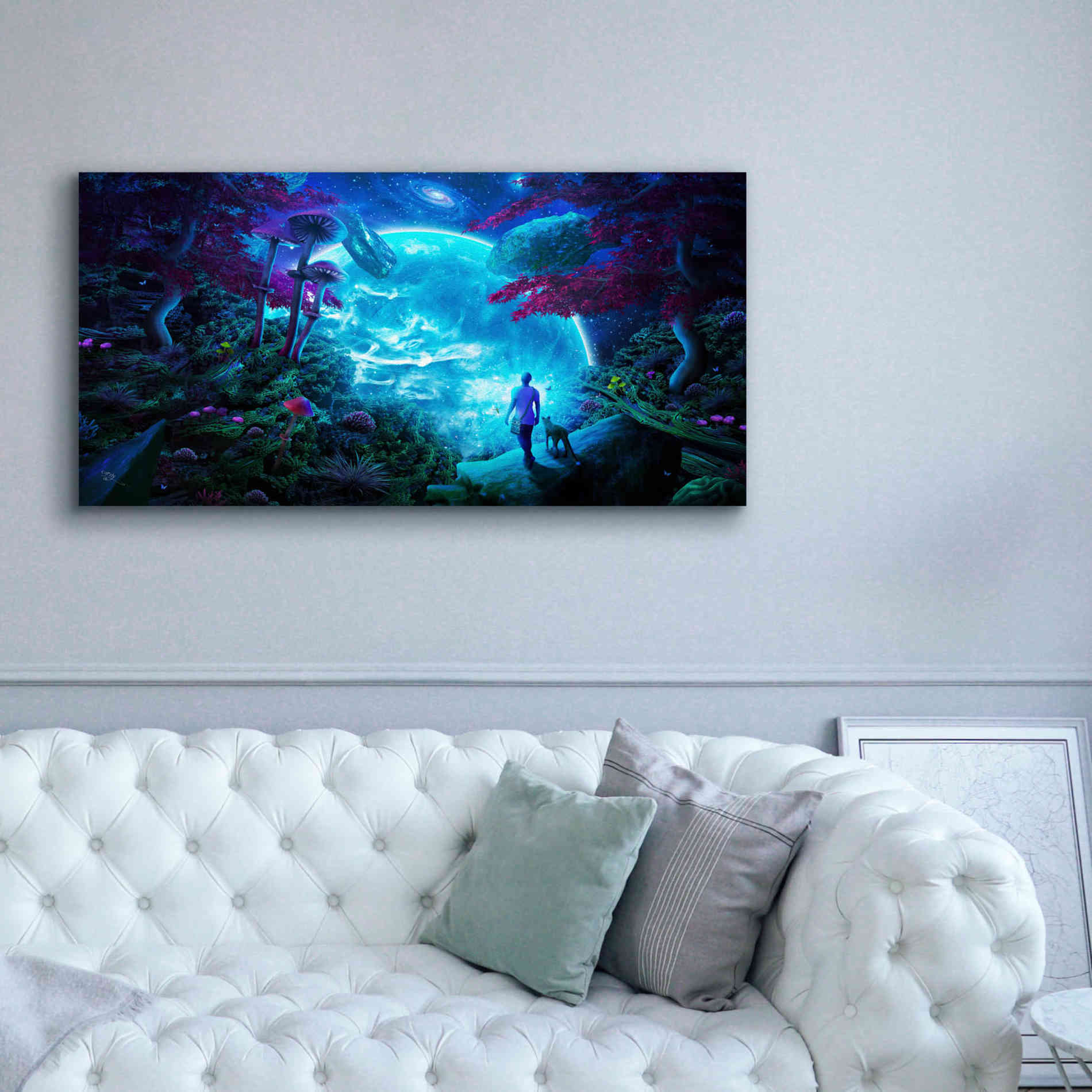 'Lost Sky' by Cameron Gray Giclee Canvas Wall Art,60 x 30