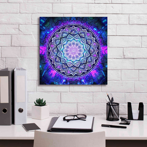 Image of 'Sacred Bloom Mandala' by Cameron Gray Giclee Canvas Wall Art,18 x 18