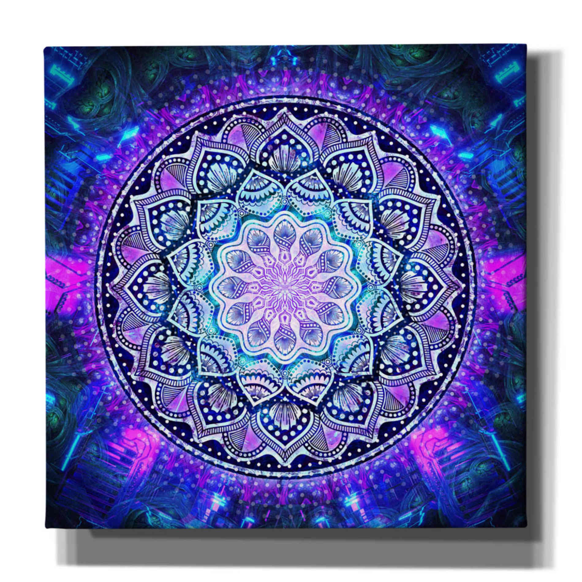 'Sacred Bloom Mandala' by Cameron Gray Giclee Canvas Wall Art