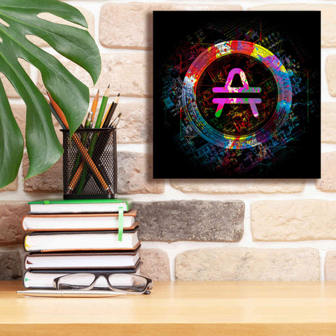 Image of 'Amp Crypto Power' by Epic Portfolio Giclee Canvas Wall Art,12 x 12