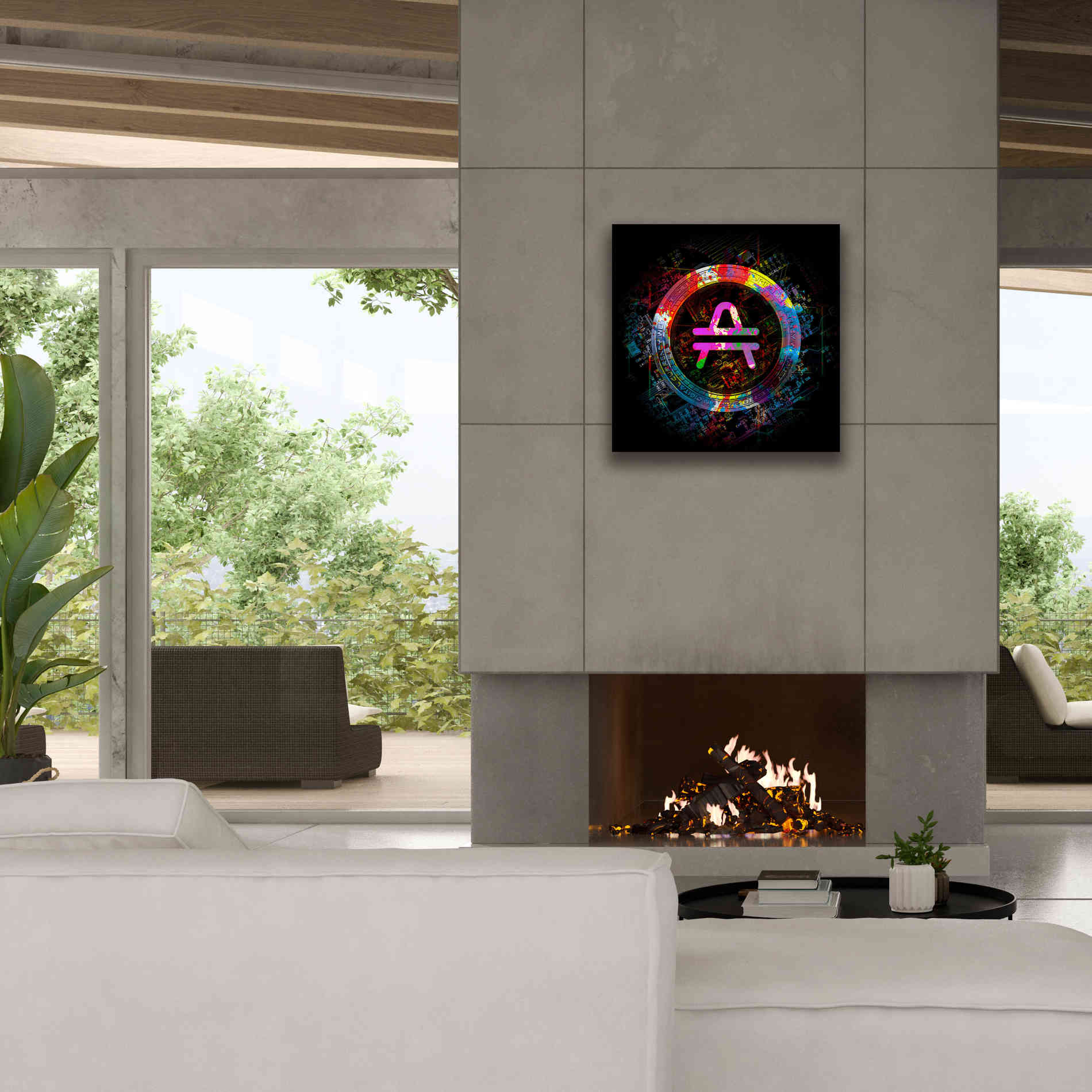 'Amp Crypto Power' by Epic Portfolio Giclee Canvas Wall Art,26 x 26