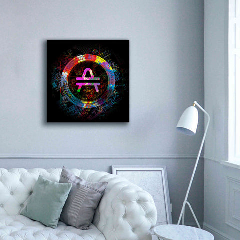 Image of 'Amp Crypto Power' by Epic Portfolio Giclee Canvas Wall Art,37 x 37