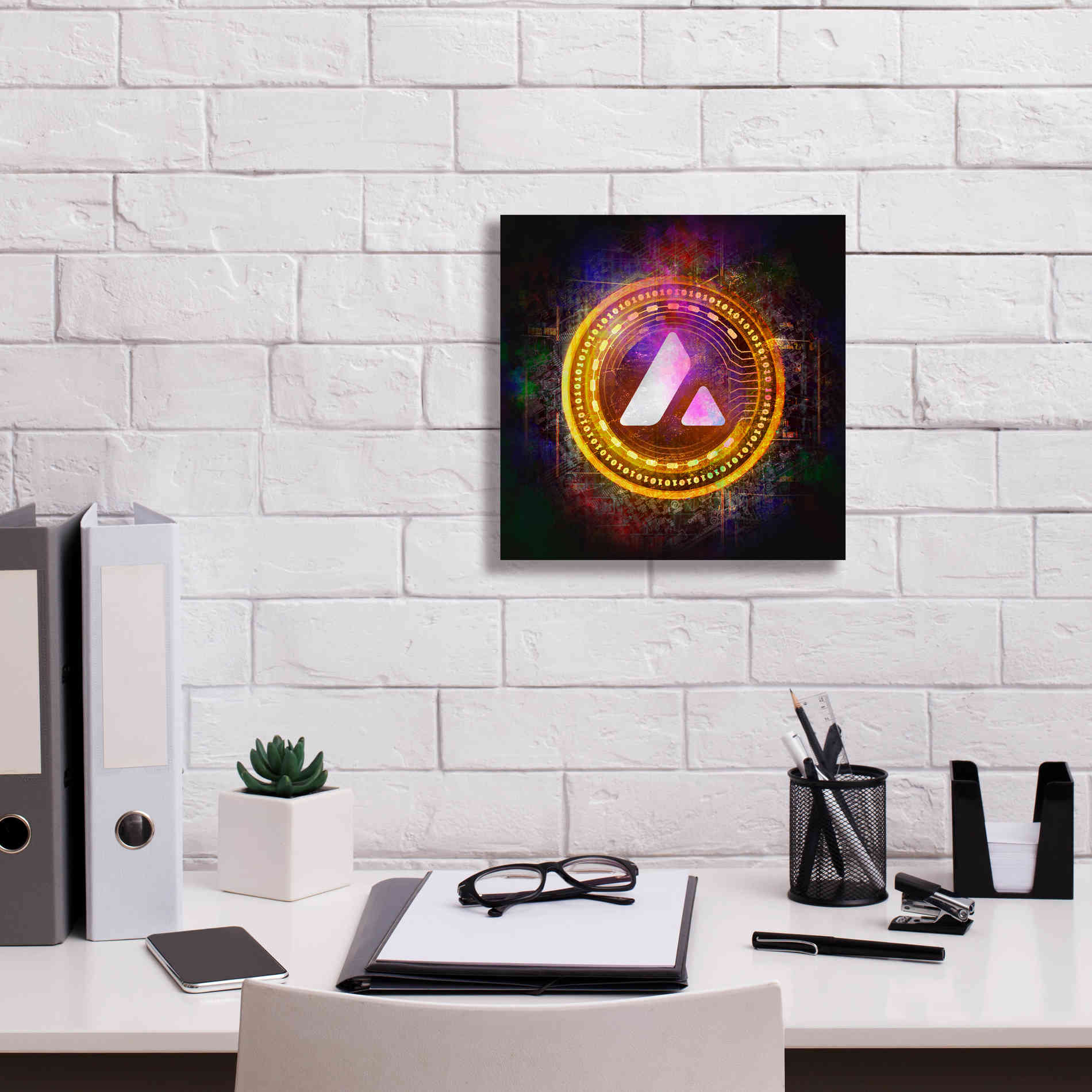 'Avalanche Crypto Halo' by Epic Portfolio Giclee Canvas Wall Art,12 x 12