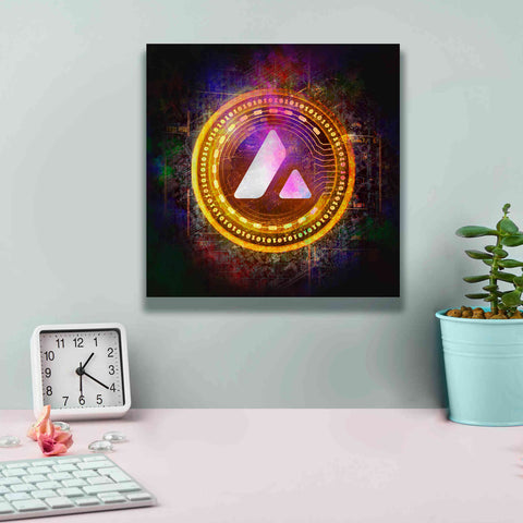 Image of 'Avalanche Crypto Halo' by Epic Portfolio Giclee Canvas Wall Art,12 x 12