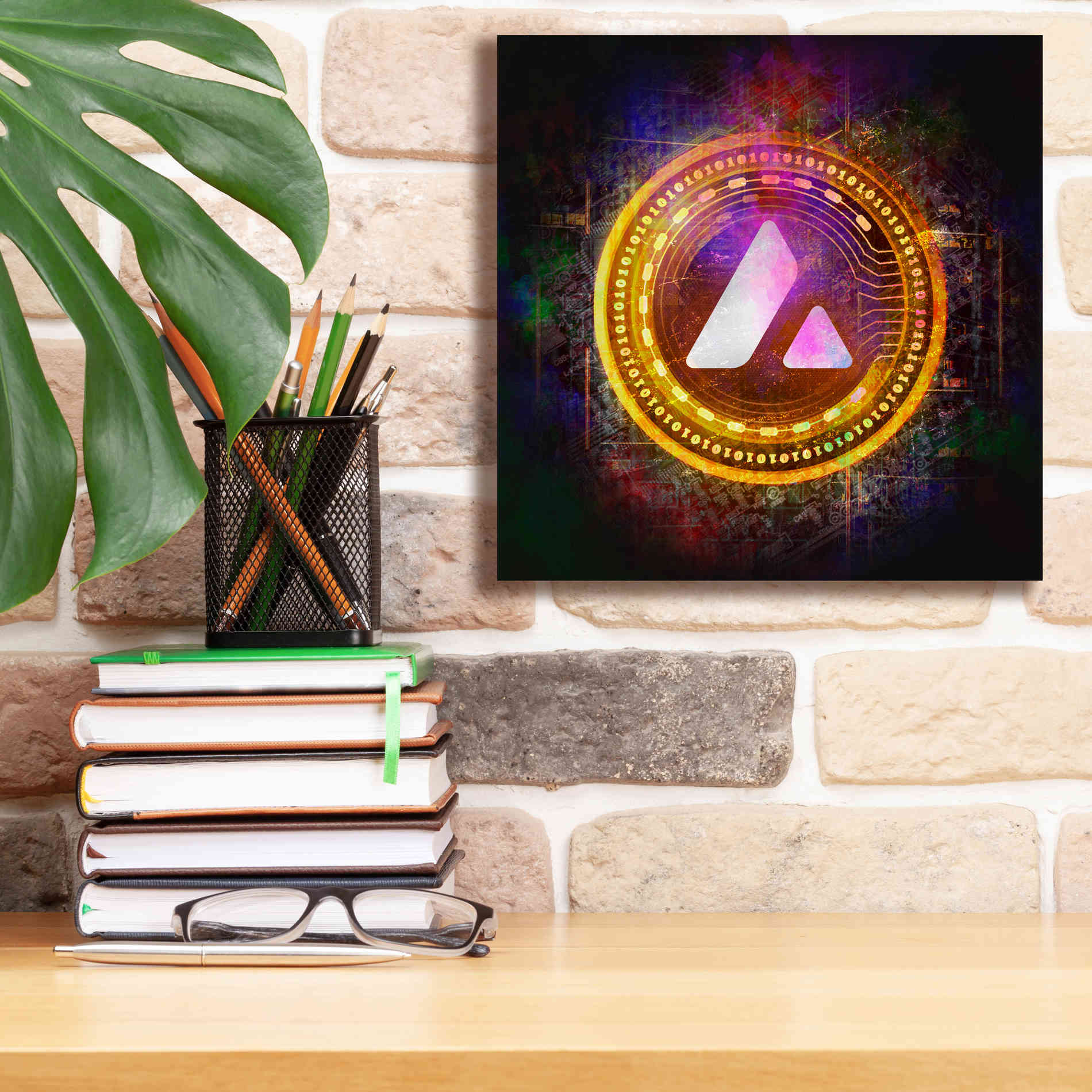 'Avalanche Crypto Halo' by Epic Portfolio Giclee Canvas Wall Art,12 x 12