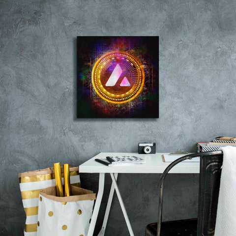 Image of 'Avalanche Crypto Halo' by Epic Portfolio Giclee Canvas Wall Art,18 x 18