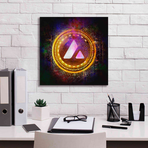 Image of 'Avalanche Crypto Halo' by Epic Portfolio Giclee Canvas Wall Art,18 x 18