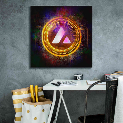 Image of 'Avalanche Crypto Halo' by Epic Portfolio Giclee Canvas Wall Art,26 x 26