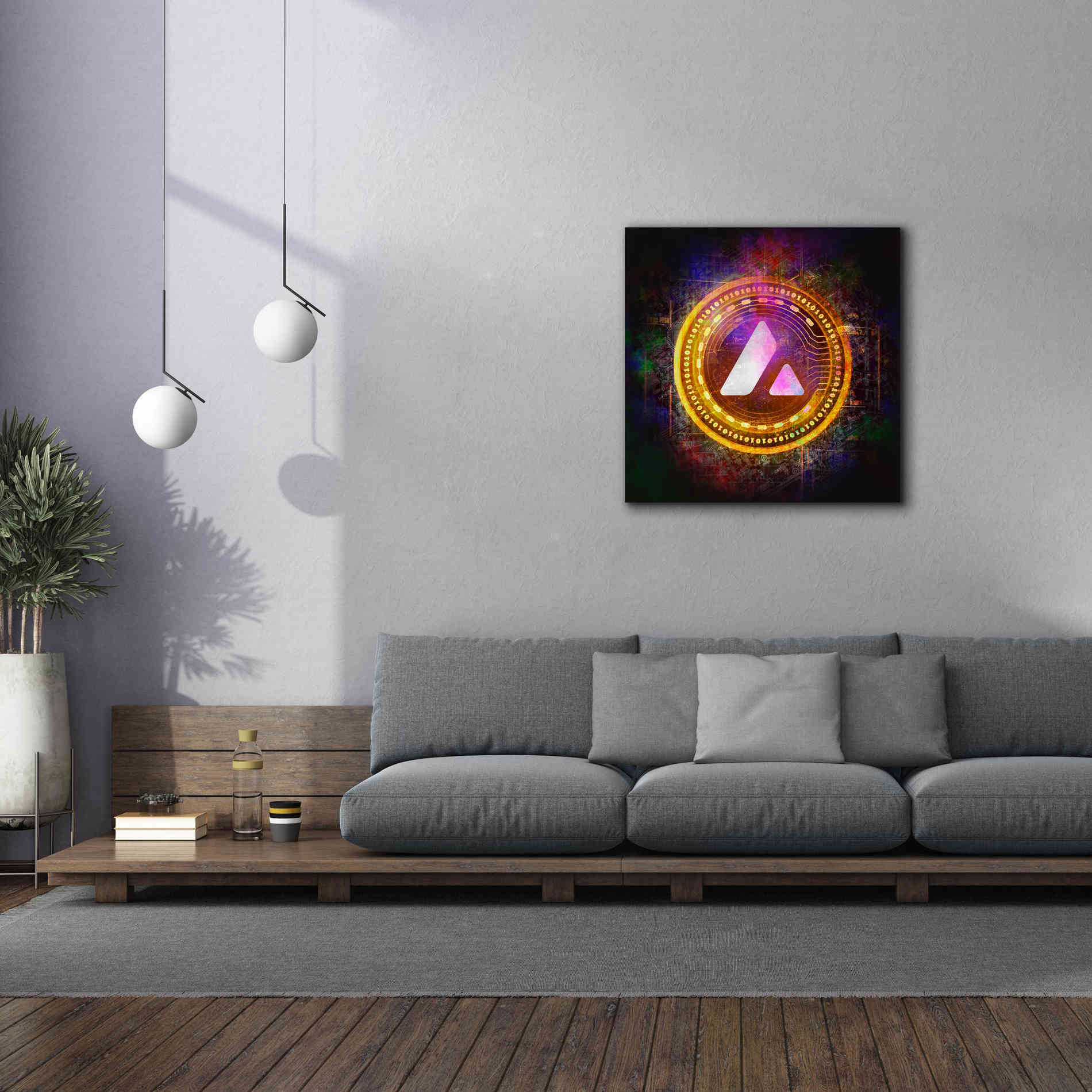 'Avalanche Crypto Halo' by Epic Portfolio Giclee Canvas Wall Art,37 x 37