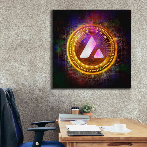 Image of 'Avalanche Crypto Halo' by Epic Portfolio Giclee Canvas Wall Art,37 x 37