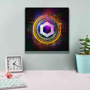 'Chainlink Crypto Halo' by Epic Portfolio Giclee Canvas Wall Art,12 x 12
