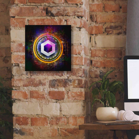 Image of 'Chainlink Crypto Halo' by Epic Portfolio Giclee Canvas Wall Art,12 x 12