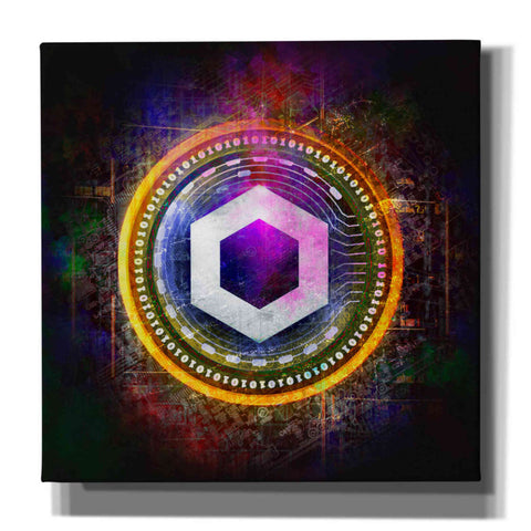 Image of 'Chainlink Crypto Halo' by Epic Portfolio Giclee Canvas Wall Art