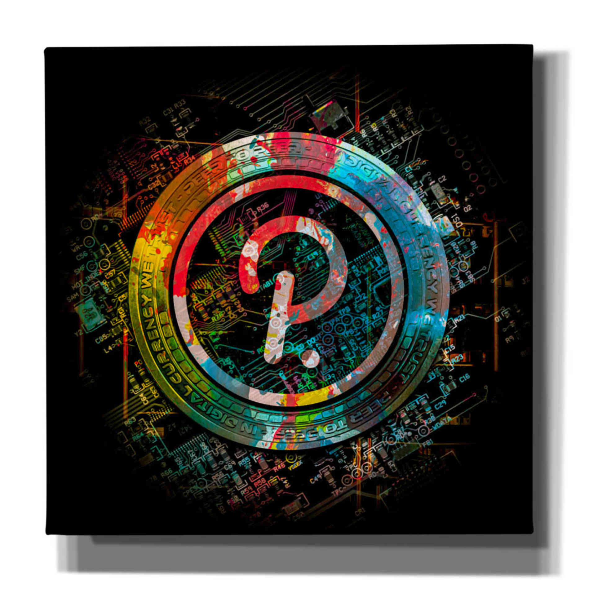 'Polkadot Crypto Power' by Epic Portfolio Giclee Canvas Wall Art