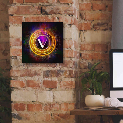 Image of 'Vechain Crypto Halo' by Epic Portfolio Giclee Canvas Wall Art,12 x 12