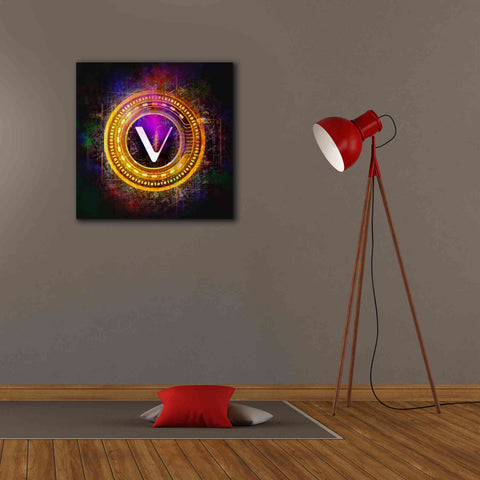 Image of 'Vechain Crypto Halo' by Epic Portfolio Giclee Canvas Wall Art,26 x 26