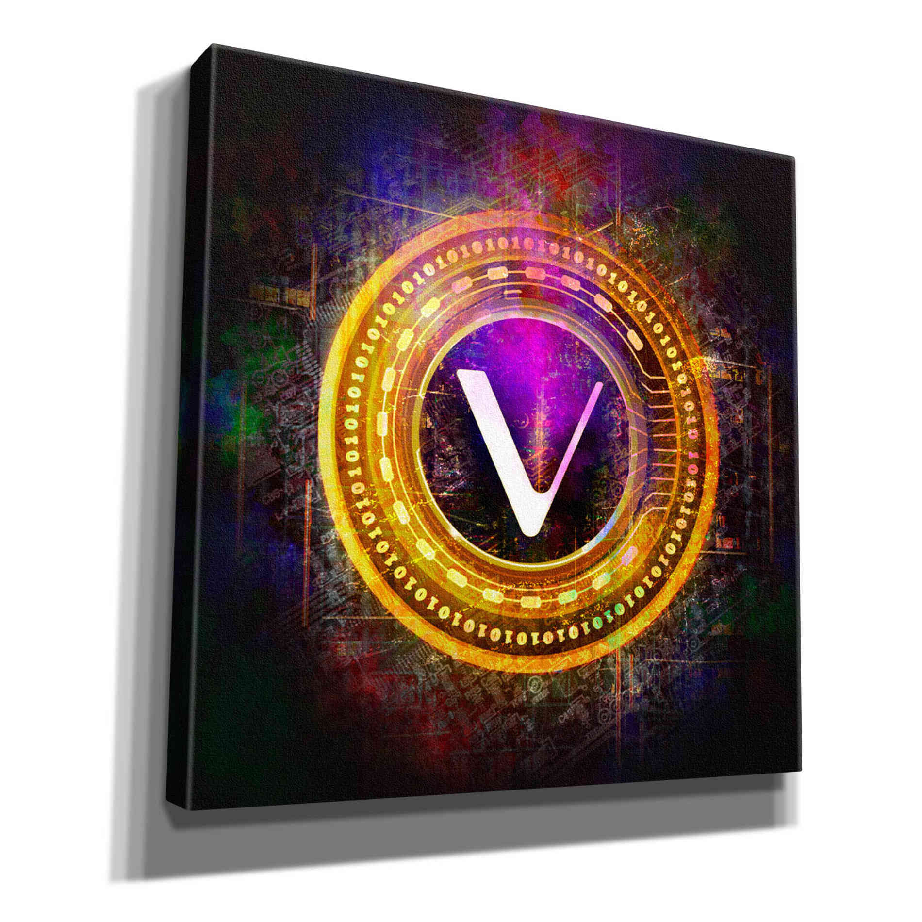 'Vechain Crypto Halo' by Epic Portfolio Giclee Canvas Wall Art