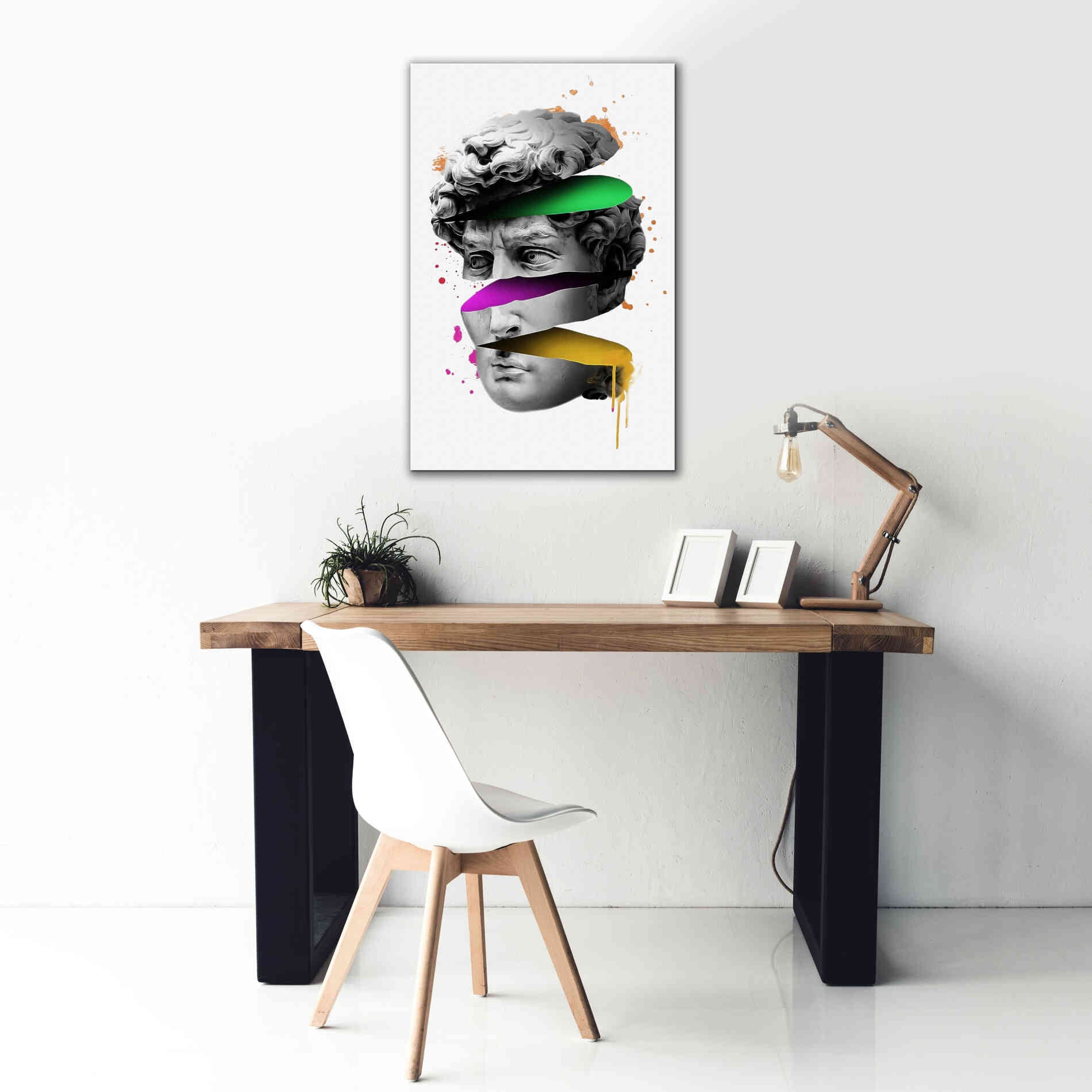 'Michelangelo David Sliced' by Epic Portfolio, Canvas Wall Art,26x40