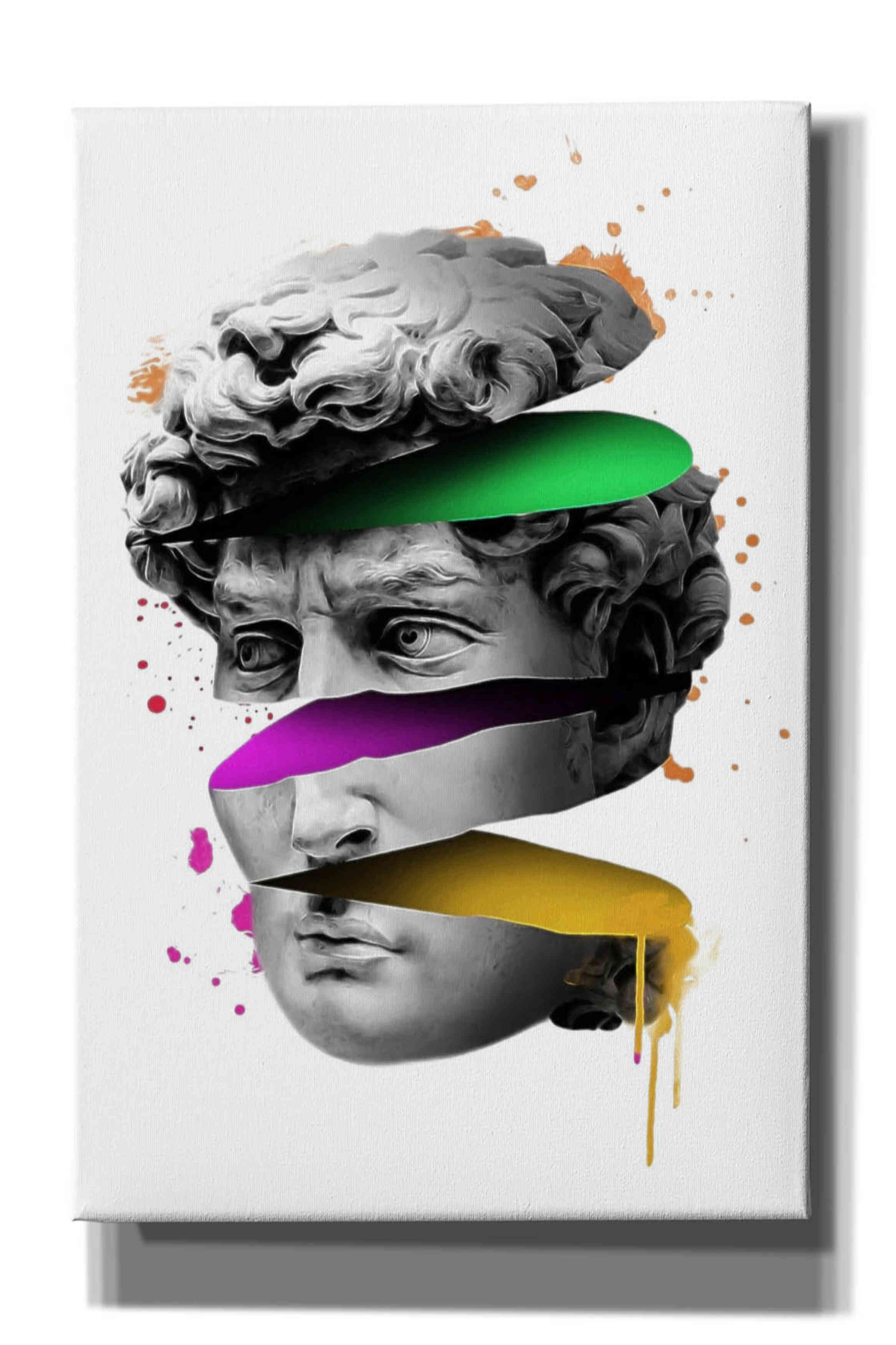 'Michelangelo David Sliced' by Epic Portfolio, Canvas Wall Art