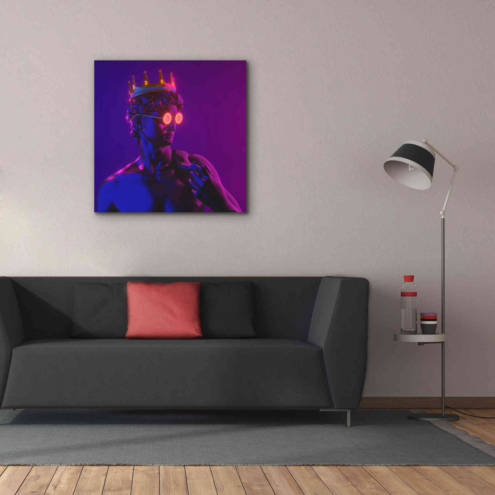 'Michelangelo Bitcoin David' by Epic Portfolio, Canvas Wall Art,37x37